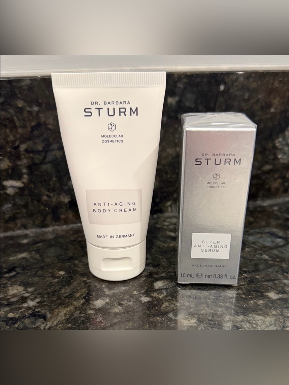 Dr. Barbara Sturm White and Silver Anti-Aging Cream & Serum Duo